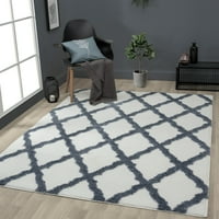 יונייטד אורגים קווינסלנד סינזיה גיאומטרית שטיח שטיח אזור, אפור כחול, 9'8 13'2