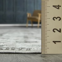 LOOMAKNOTI RHANE ALEMERN 3 '5' שטיח מבטא מקורה אפור בהיר