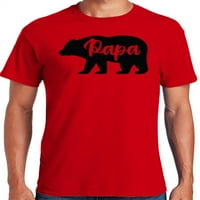 יום האב האמריקני הגרפי חולצת דובי פאפא לחולצת טריקו לגברים