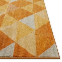 טוב מיסטיקן ארוג אלווין אמצע המאה הכתום הגיאומטרי המודרני 2 '7'3 שטיח רץ
