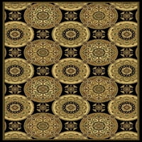 שטיחים אזור דינמי ריג'נסי - 8850- מדליון חוגים אירופיים שטיח פרחוני