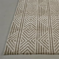 שטיח ארט דקו יהלום מודרני אולינה, שיזוף טבעי חול, שטיח שטח 8 רגל 10 רגל