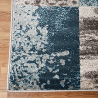 מעולה טלאים פרחוני מודרני מקורה אזור שטיח, כחול, 7 '9'