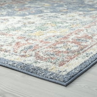 שטיח מסורתי שטיחים כחולים מזרחיים, סלון חלודה קל לניקוי