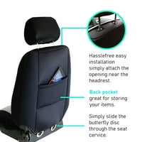 קבוצת Ultrafle Affb092102RED Neoprene Neoprene Set Cover Seat Coird עם מטהר אוויר