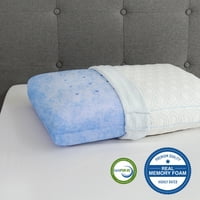 SensorpEdic יוקרה מזיכרון מזיכרון מקצף קוצץ כרית מיטה עם חום מפחית חום כיסוי מגניב, ג'מבו, לבן