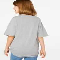 חולצת טריקו גרפית של בנות הרכבה בחינם, מידות 4-18