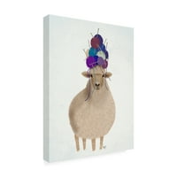 פאנקי פאנקי 'כבשים עם כובע צמר מלא' אמנות בד