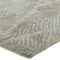 שטיח שברון מופשט של האנטלי, אפור צדפה טאוס טאופ, שטיח שטח 5 רגל 8 רגל