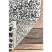 שטיח אזור שאג עכשווי של נולום ברוק, 4 '6', אפור