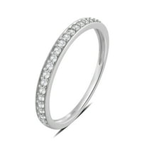 טבעת נישואין לנשים יהלום עגול אריסטה זהב לבן 10 קראט