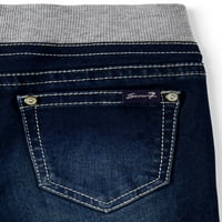 שבע בנות 7- מכנסיים קצרים של ג'ינס סרוגים ג'ינס