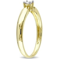 קראט T.W. טבעת סוליטייר יהלום חתוכה בנסיכה ב 10kt זהב צהוב