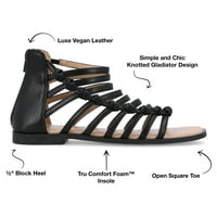 אוסף Journes Womens Petrra Tru Comfort Foam Gladiator Back Zip Sandals