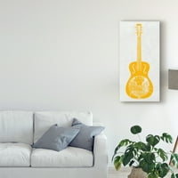 אמנות סימן מסחרי 'אספן גיטרה IV' אמנות קנבס מאת קווין ווייד אינגה