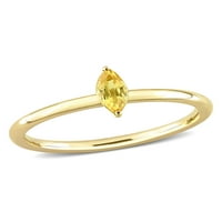 CARAT T.G.W. ספיר צהוב חתוך מרקיז 10KT טבעת סוליטייר זהב צהוב